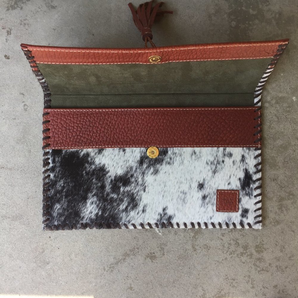 Cowhair Leather Clutch - Picture 6 of 9